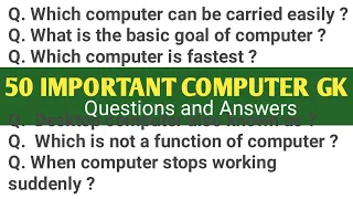 50 Important Computer GK Questions and Answers | General Knowledge