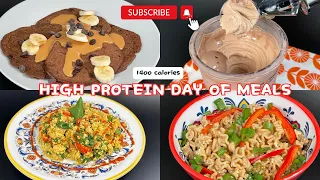 High Protein, 1400 Calorie Day - Full Day Of Vegan Food .@earthchimp