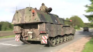 Wettiner Heide 2022 mit K9 Panzer Konvoi der Norwegischen Streitkräfte ! Norway Army in exercise !!