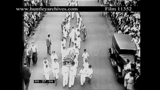 Funeral of Child Victim of Gangsters 1931.  Archive film 11352