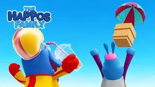 Happos Receive a Gift 🎁 | The Happos Family | Funny Cartoon for Kids Compilation | Boomerang