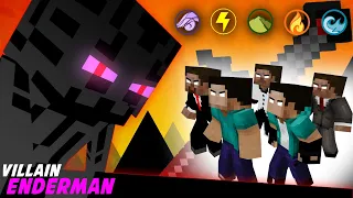 MONSTER SCHOOL : ENDERMAN BECAME VILLAIN VS XDJAMES/JOHANZCRAFT/THEWEAKEST/KRM/APPLESAUCE