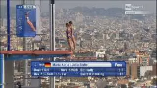 Women's 10 m platform synchro preliminary - FINA World Championships 2013