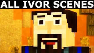 All Ninja Ivor Scenes - Minecraft: Story Mode Season 2 (Telltale Series)