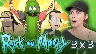 RICK & MORTY 3x3 TV Show Reaction (PICKLE RICK!)