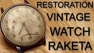 Restoration of a broken Vintage RAKETA Watch