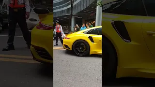 Yellow porsche in bgc