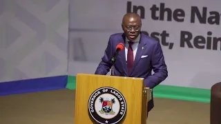 His Excellency, Babajide Sanwo-Olu during the NES #30 Public Lecture and Founders' Forum