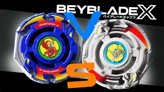 X-OVER BATTLE: Driger Slash 4-80 P VS Dranzer Spiral 3-80T Beyblade X