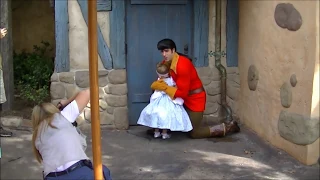 Gaston Meets Guests in the Magic Kingdom at Walt Disney World
