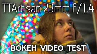 TTArtisan 23mm f1.4 | Bokeh video test