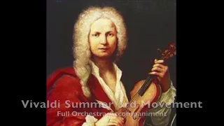 Vivaldi Summer 3rd Movement - Full Orchestra Accompaniment