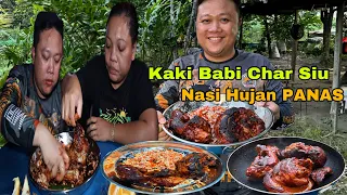 CARA MASAK KAKI BABI CHAR SIU DAN NASI HUJAN PANAS // BRIANI KAKI BABI SPECIAL //