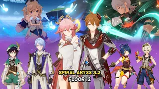 C0 Yae Miko & C0 Childe - Spiral Abyss 3.2 Floor 12 (Limited Banner Characters)