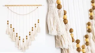 SUPER EASY BOHO MACRAME WALL HANGING - TUTORIAL | CJ Design by Daniis Ways