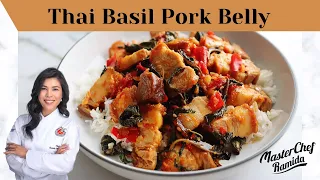 Thai Basil pork belly /Pork Belly Stir- Fry/Pad Gaprao Moo Krob