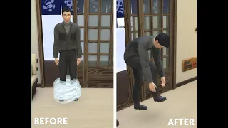 The SIms 4 Snowy Escape Take off Shoes Animation Replace