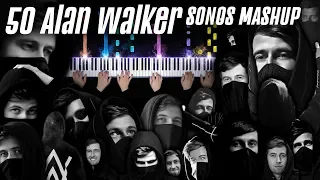 TOP 50 ALAN WALKER SONGS MASHUP! Faded, Darkside, Alone, The Spectre & many more (PIANO COVER)