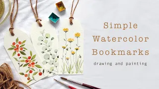 3 Simple Watercolor Bookmarks for Beginners