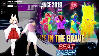 [Beat Saber]Rave In The Grave - AronChupa&Little Sis Nora (MV/Just Dance 2019) Mixed Reality Expert+