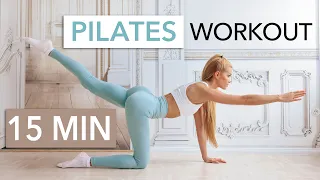 15 MIN PILATES WORKOUT - Slow Full Body Toning / knee friendly, low impact