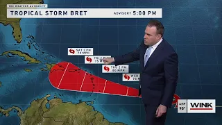 Tropical Storm Bret forms in Atlantic; 2nd system behind it