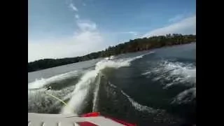 Wake Surfing at Kerr Lake