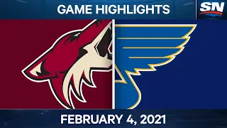 NHL Game Highlights | Coyotes vs. Blues - Feb 4, 2021