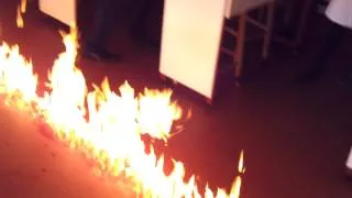 Setting fire to the floor