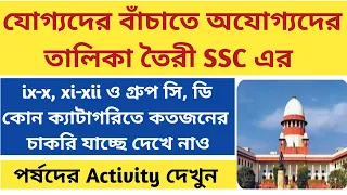 অযোগ্যদের তালিকা প্রকাশ করল ssc|school service commission update|ssc recruitment scam West Bengal