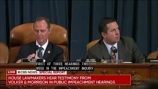 CONTINUOUS COVERAGE: Testimony continues in the impeachment hearings