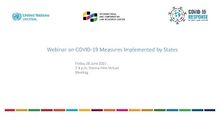 Webinar on COVID-19 Measures Implemented by States
