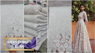 WHITE CUTWORK SEQUINS WORK ||WHITE DRESS 2024 #whitedress #khanfabricsbyns