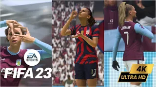 Women's Football Goals & Celebration - FIFA 23 PS5 Gameplay 4k HD ft. Alisha Lehmann Alex Morgan