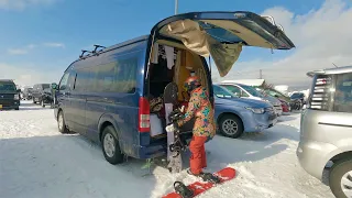 Camping in the snow with backcountry snowboard (Hokkaido, Japan) 2021 Feb ( 4K UHD ) | GoPro HERO 9