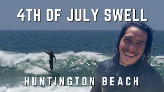 4th of July Swell Hits Huntington Beach Brings Overhead Sets RAW Footage