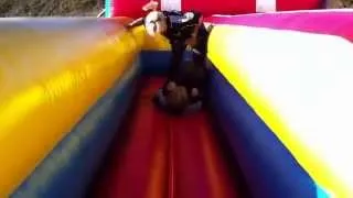 Dual Horizontal Bungee Run for Hire at Jumping Castles 'R' Us Sydney