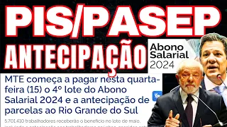 GOVERNO ANTECIPA SAQUE PIS/PASEP EM MAIO DE 2024 ANO BASE 2022 - ANTECIPAÇÃO ABONO RIO GRANDE DO SUL