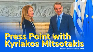 Press Point with the Prime Minister of Greece Kyriakos Mitsotakis - 20th February 2024