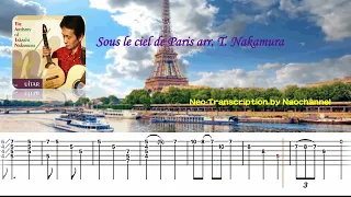 Sous le ciel de Paris for Solo Guitar by arr. Takashi Nakamura（Neo-Transcription - Level ★★☆）