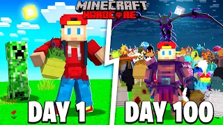 I Spent 100 Days in the Updated Minecraft DRAGON FIRE... Here's What Happened