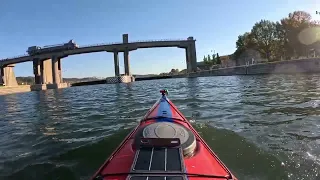 entering Hannibal locks and dam #kayak #kayaking Fall 2023