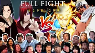 Itachi/Nagato VS Naruto/Killer Bee [FULL Fight - 24 People React] Shippuden 298-299