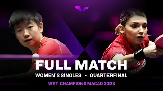 FULL MATCH | SUN Yingsha vs Bernadette SZOCS | WS QF | #WTTMacao 2023