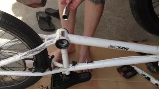 How To Replace 1 Piece BMX Bike Cranks With 3 Piece Cranks And Sealed Bottom Bracket