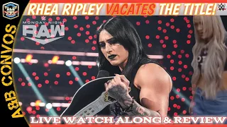 🔴 WWE Raw LIVE Stream | Rhea Relinquishes Title! - Full Watch Along & Review 4/15/24