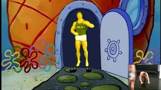 Spongebog is watching Van♂ on Tv when Gary surprises him