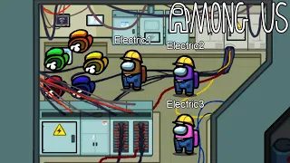 Electricians in Electrical room Challenge on Among us