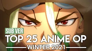 Top 25 Anime Openings - Winter 2021 (Subscribers Version)