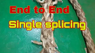 tSaDA Ni Bai Cancio | 8 strand mooring rope end to end splicing | short splice